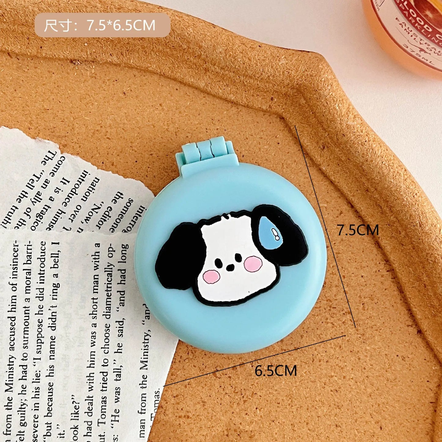 Mini Cute Foldable Head Massager Cartoon Air Bag Hair Comb Air Cushion Comb with Makeup Mirror Portable Hair Styling Comb Tools