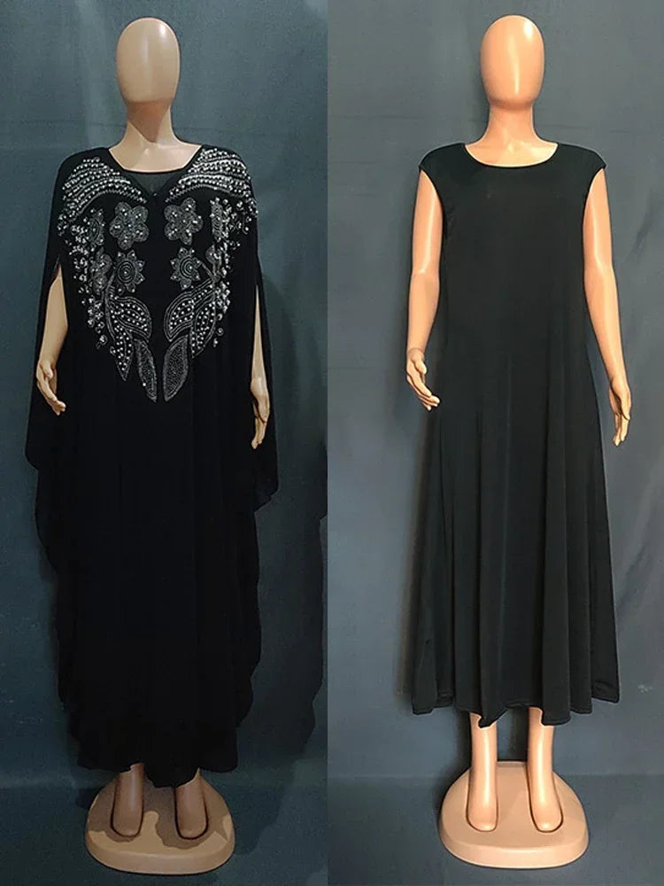 Abayas For Women Dubai Luxury Chiffon Boubou Muslim Fashion Dress Caftan Wedding Party Occasions Djellaba Femme