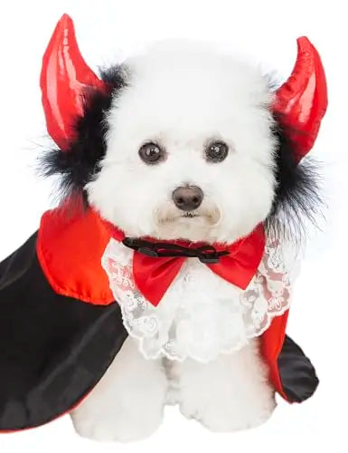 New Dog Halloween Costume Pet Demon Shirts with Vampire Headband Puppy Halloween Costumes for Small Dogs Cloak 2024