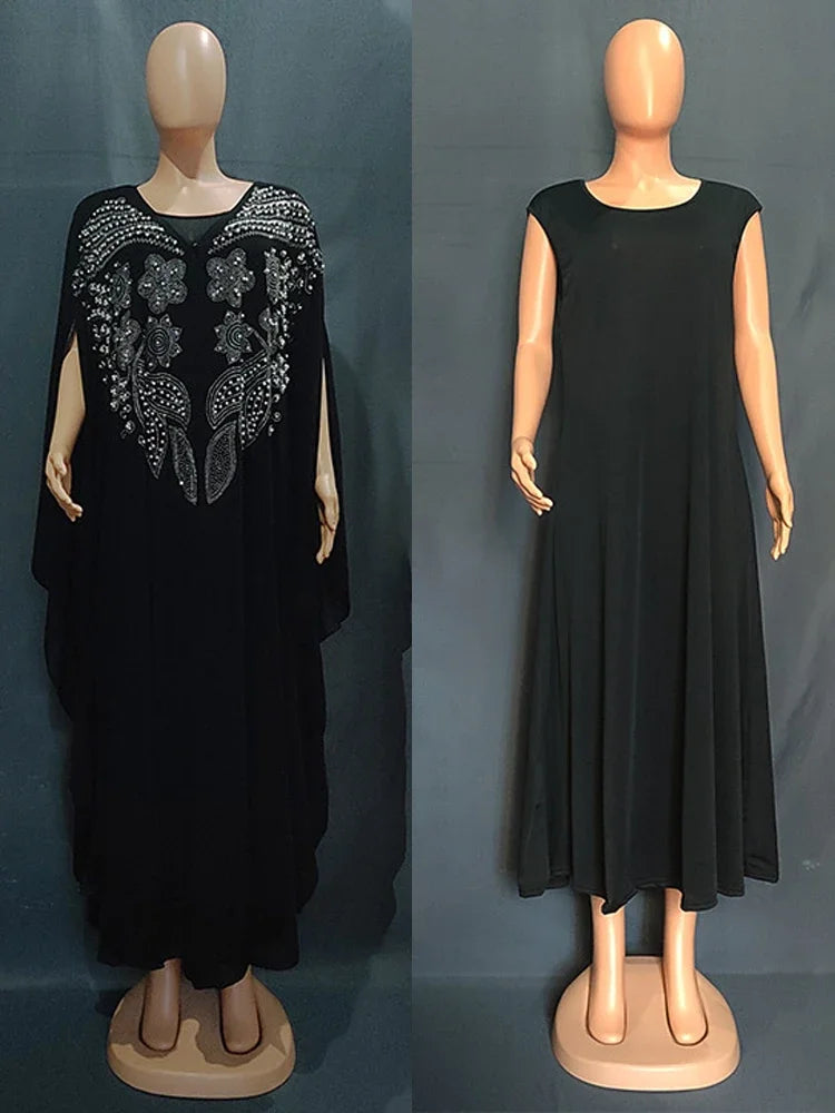 Abayas For Women Dubai Luxury Chiffon Boubou Muslim Fashion Dress Caftan Wedding Party Occasions Djellaba Femme
