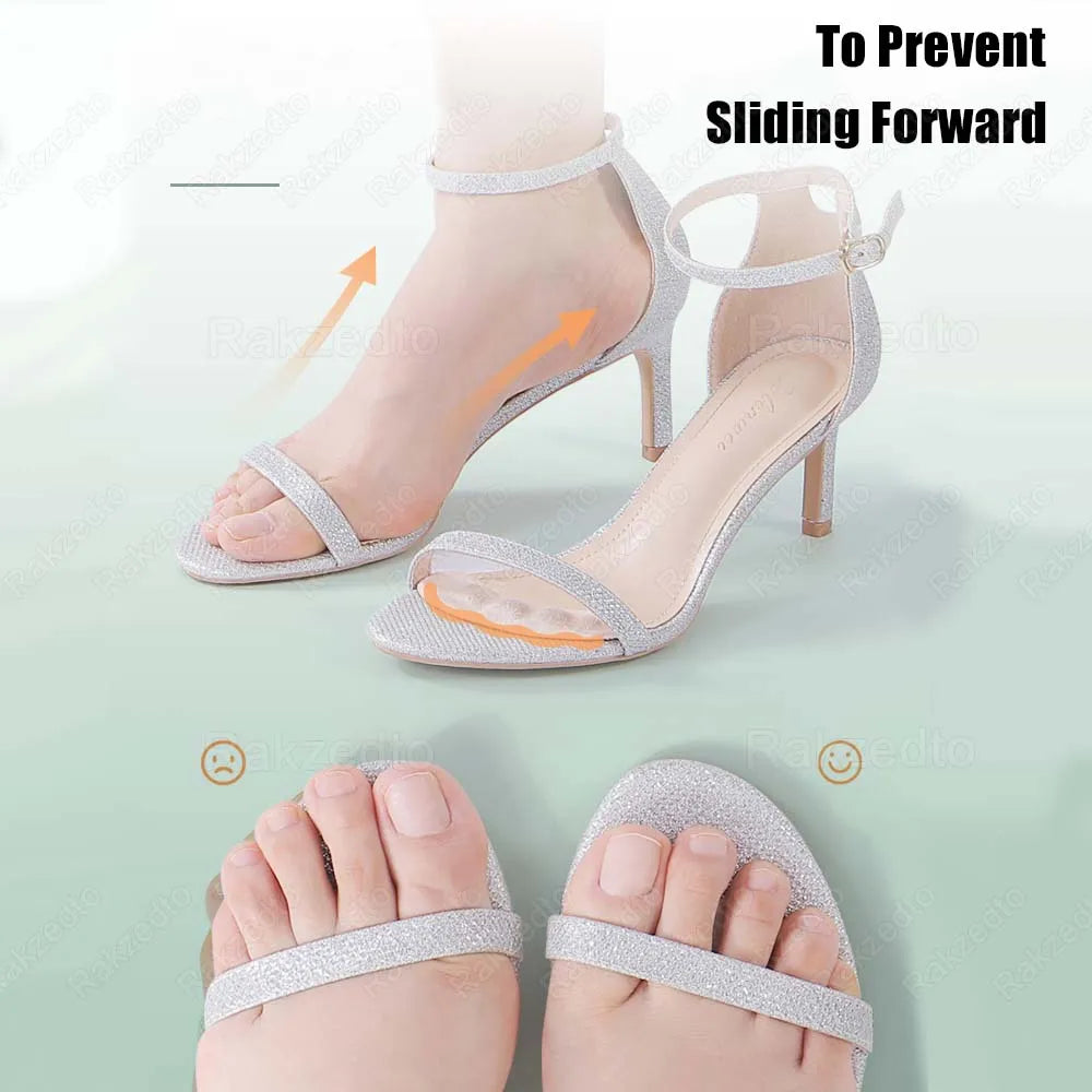 6pcs Anti-slip Shoe Pads Transparent Silicon Gel Insoles for Shoes Woman High Heels Sandals Non-Slip Pain Relief Heel Foot Pads