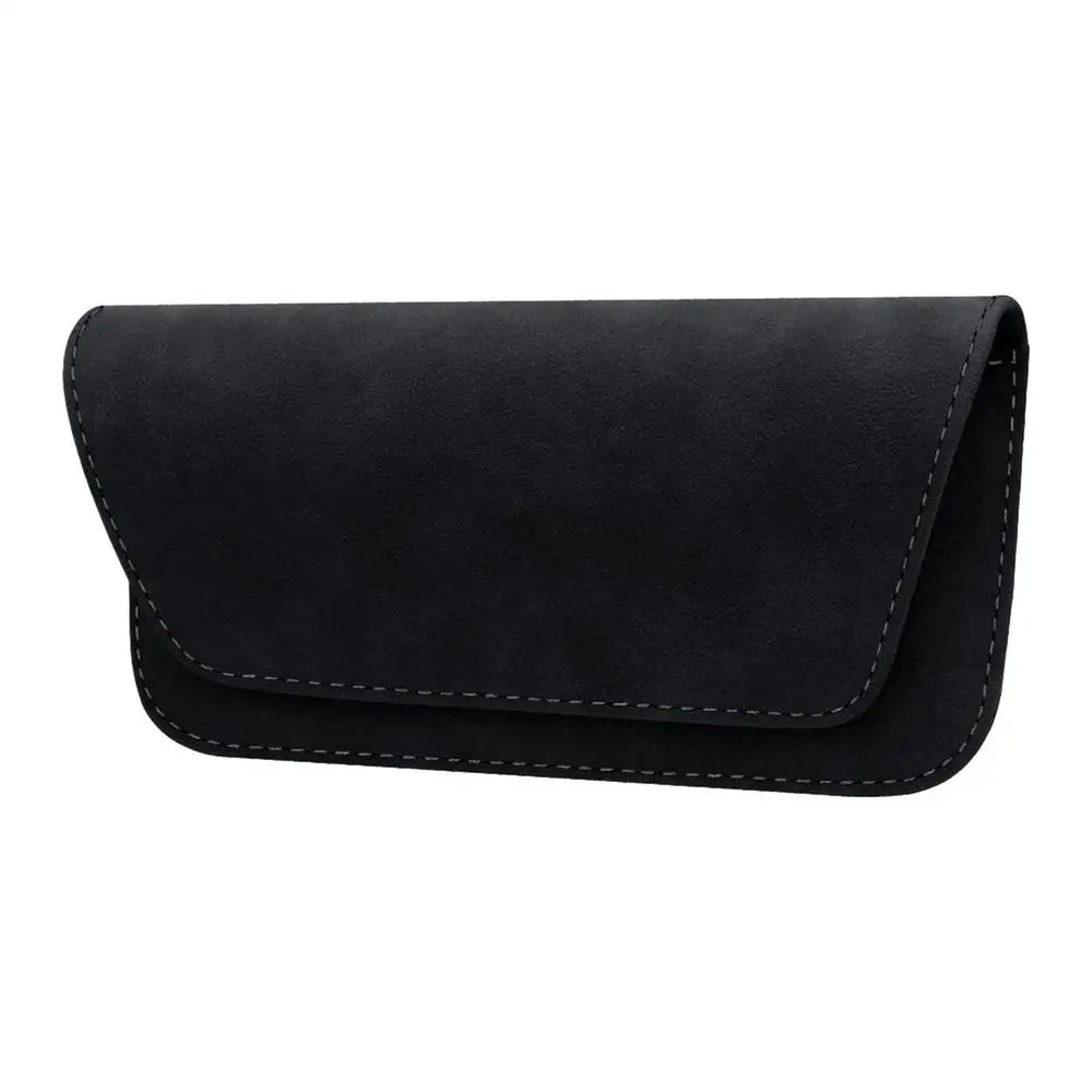 Car Sunglasses Box Magnetic Glasses Storage Holder Car Sun Visor Organizer Leather Sunshade Storage Bag Car Accessories
