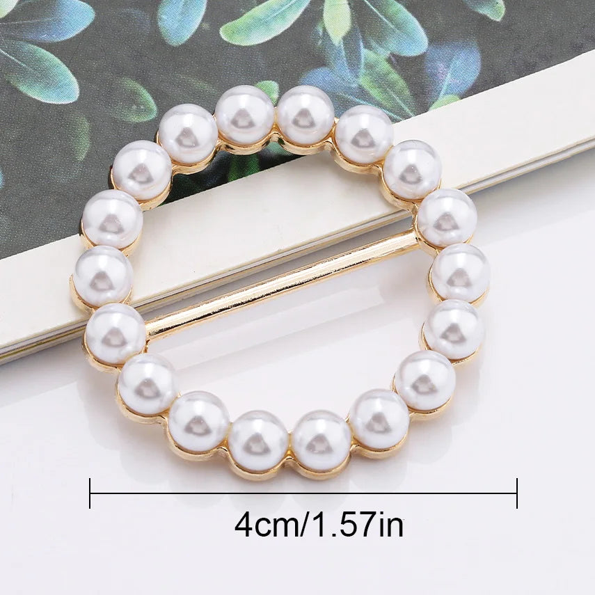 Women Geometric Brooch Clothes Corner Knot Button Ring Shirt Hem T-shirt Scarf Buckle Clothes Decoration Accessories