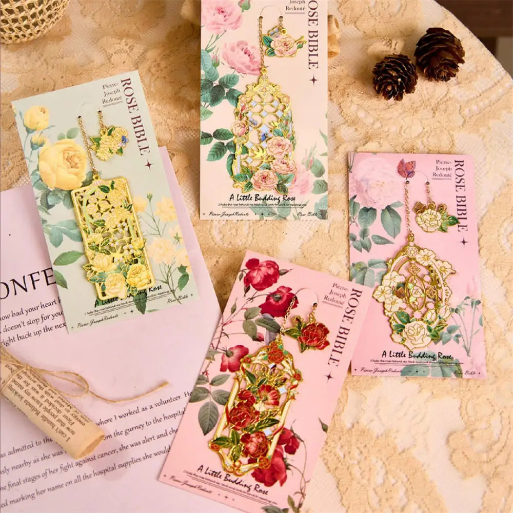 Retro Chinese Metal Hollow Bookmarks Creative Out Bookmark Book Clip Student Stationery School Office Supply New Year Gift