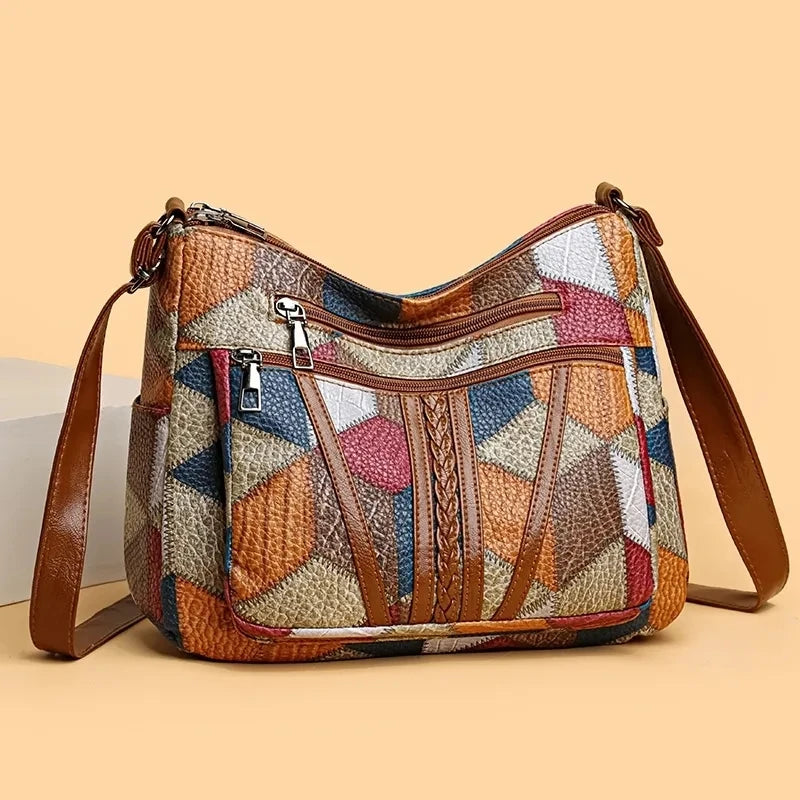 Women's Elegant Vintage Crossbody Bag Trendy Hand Bag Fashion Multi-pockets Shoulder Bag All-match Retro Crossbody Bag for Daily use