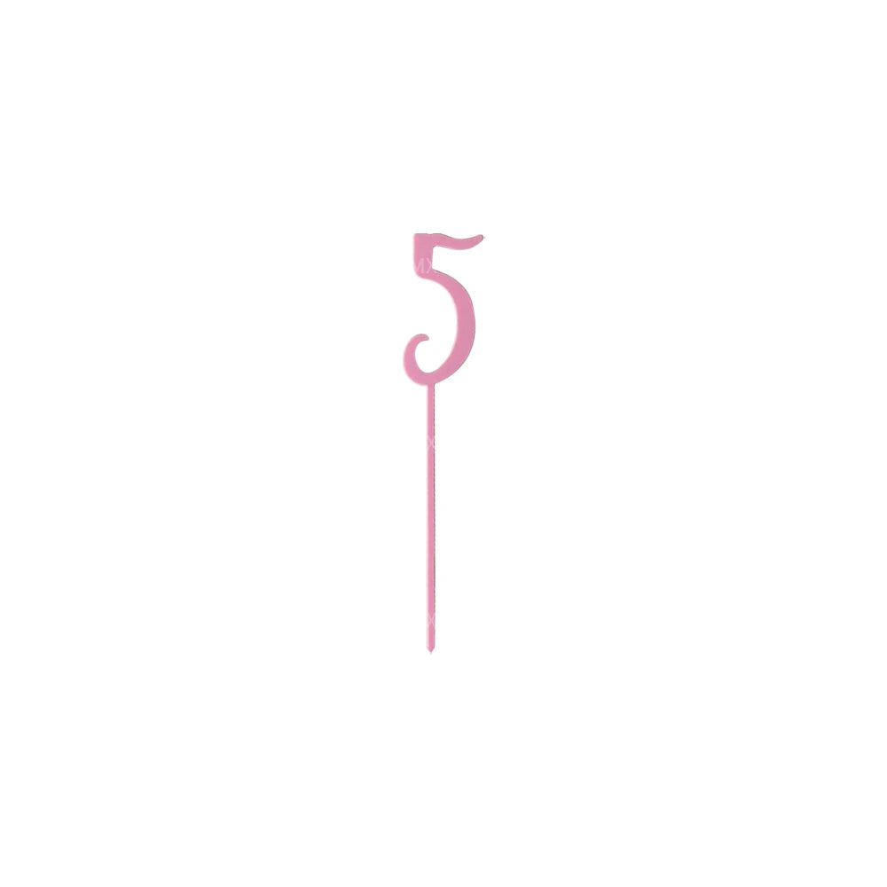 1pc Acrylic Creative Number 0-9 Cake Topper Plugin for Birthday Anniversary Party Cake Dessert Baking DIY Decoration