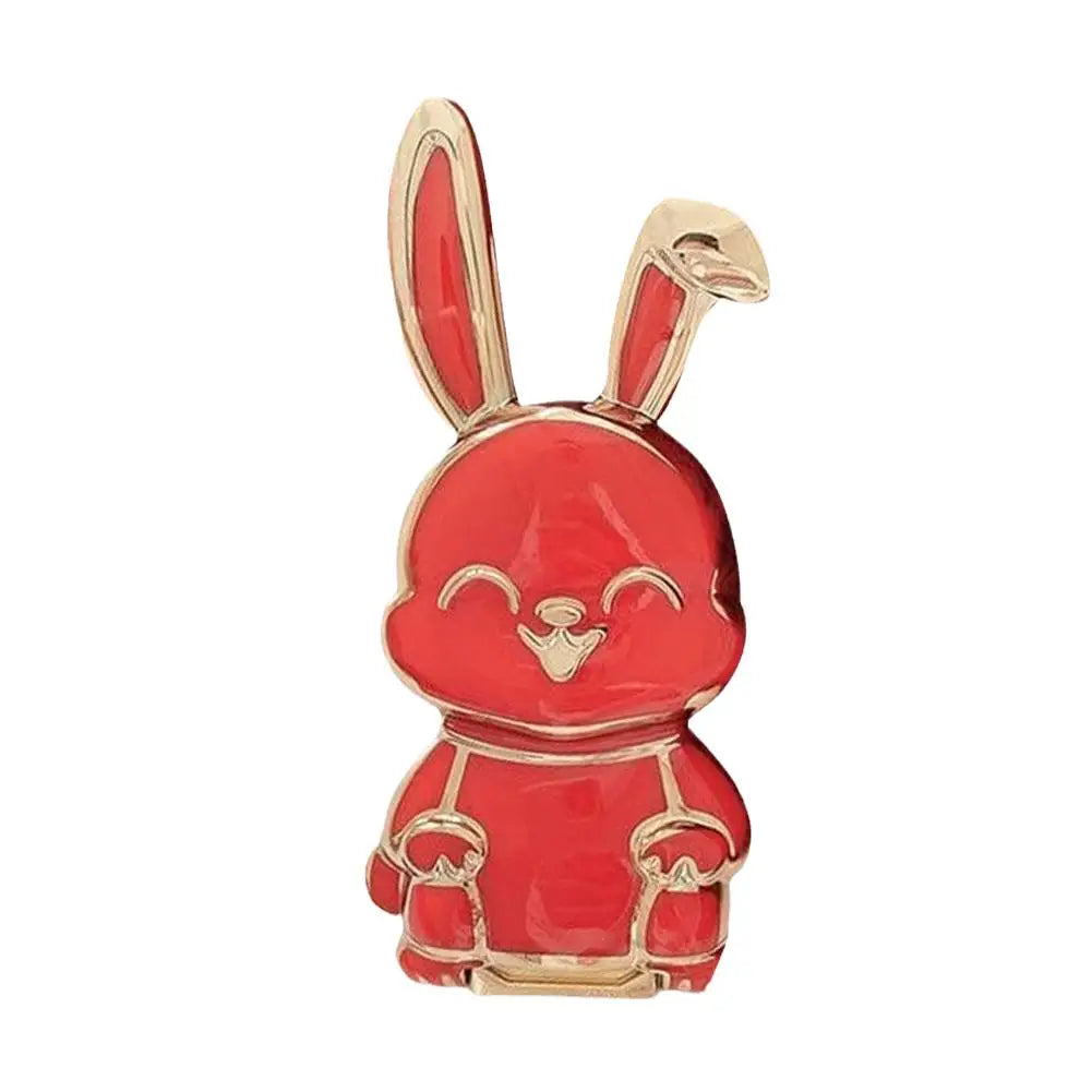 Universal Mobile Phone Holder Metal Cute Cat Phone Holder Cell Phone Stand 2 In 1 Finger Holder With Make Up Mirror
