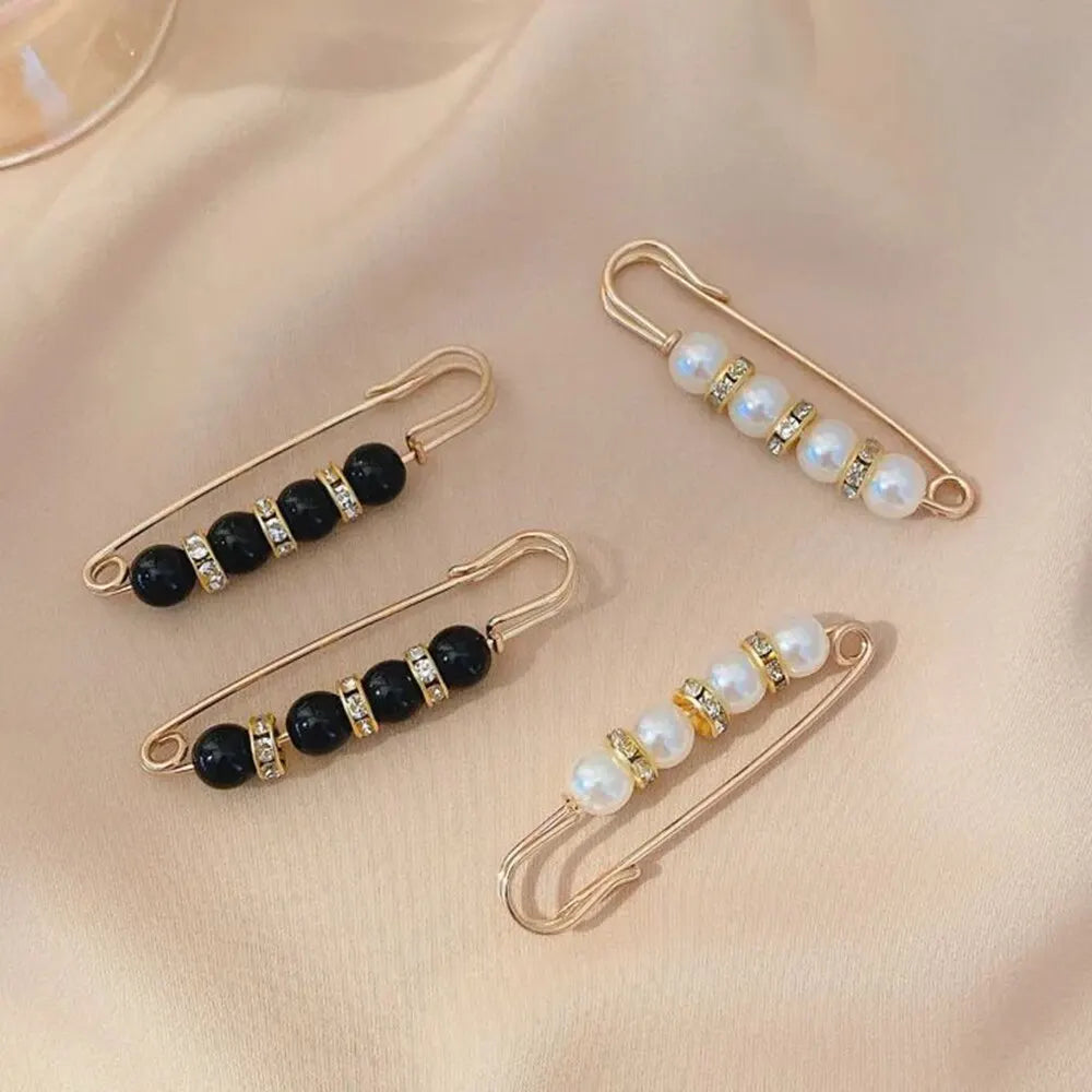 4PCS Waist Adjustment Uniform Clothing Extended Buckle And Waist Adjustment Buckle Pearl Broocated Fashion Decorative Accessorie clothes - unique