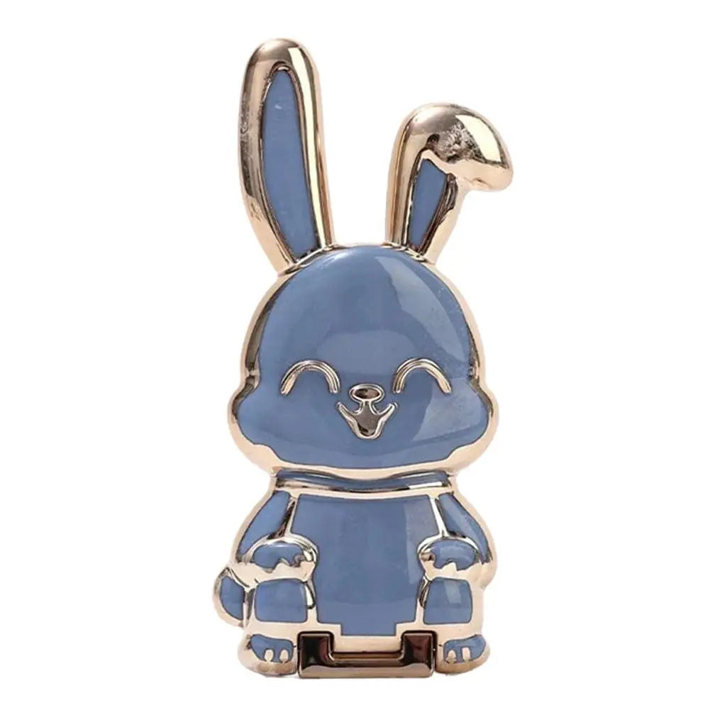 Universal Mobile Phone Holder Metal Cute Cat Phone Holder Cell Phone Stand 2 In 1 Finger Holder With Make Up Mirror