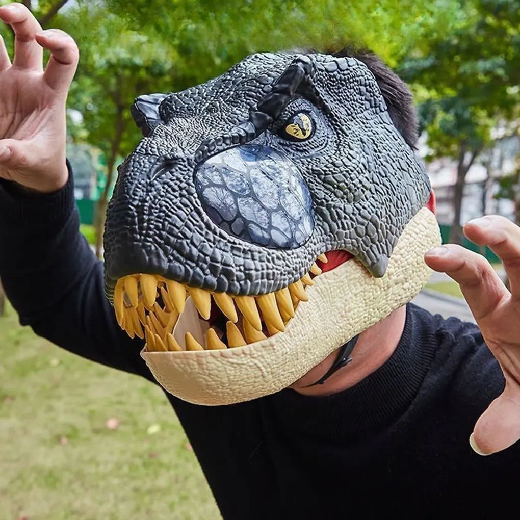 Funny Parties Dinosaur Mask With High Simulation Accuracy Costume Mask Halloween Dino Mask Cosplay Dark green
