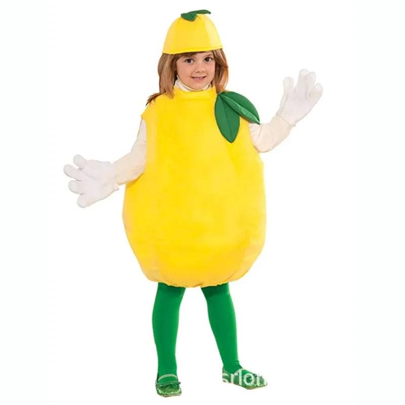 Halloween Kids Girls Boys Children Fruit Vegetable Costume Watermelon Strawberry Banana Tomato Outfit Cute Cosplay Party