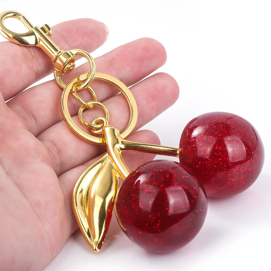 Handbag Pendant Keychain Crystal Cherry Car Accessories Gifts For Female Friends !!!
