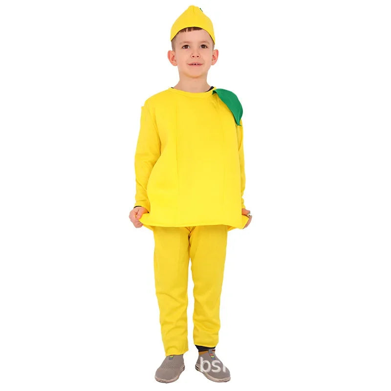 Halloween Kids Girls Boys Children Fruit Vegetable Costume Watermelon Strawberry Banana Tomato Outfit Cute Cosplay Party