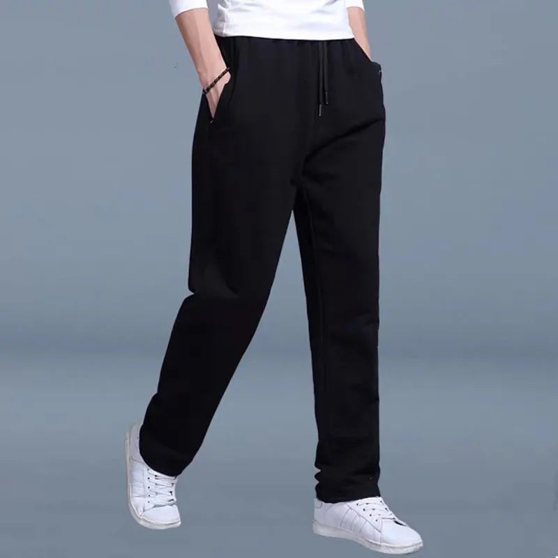 Men's Pants Autumn/Winter New Sport Jogging Trousers Fitness Loose Fit Clothing Solid Color Outfit Streetwear Pants 