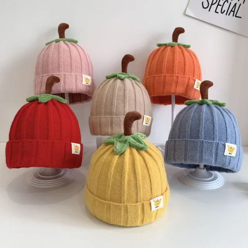Winter Baby Hat Knitted Warm Soft Boys Girls Beanies Toddler Korean Ins Cute Solid Autumn Outdoor Kids Unisex Cap