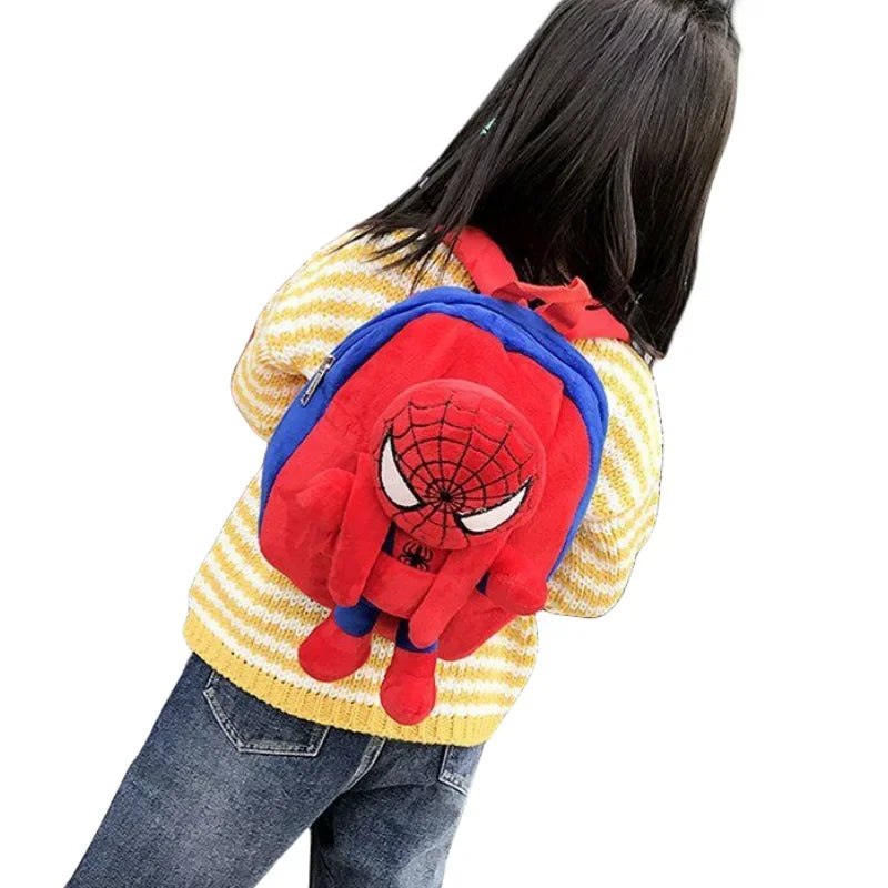 Marvel Series Cartoon Anime Fashion Personality Plush Toy Children Leisure Cute Kindergarten Backpack Holiday Gift