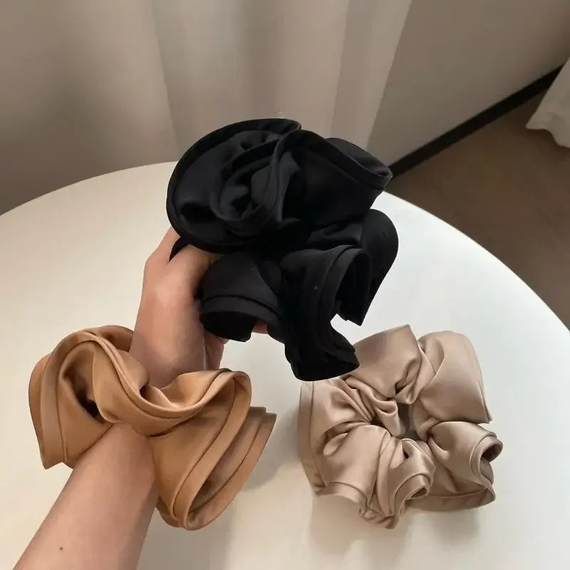 French Design Sense Fungus Hair Tie Satin Hair Tie For Women With Simple Temperament New Style Hair !!!