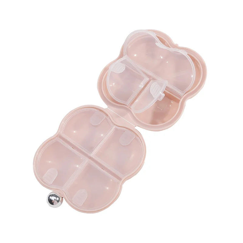 7-Day Portable Flower-Shaped Pill Organizer Compact Medication Divider Box with Individual Compartments for Daily Use