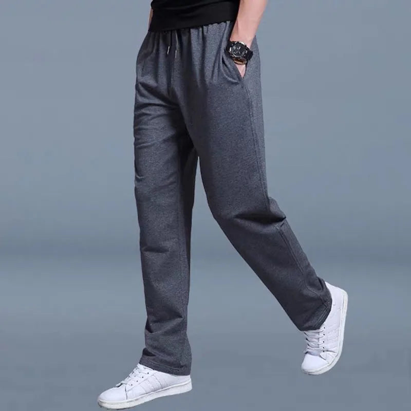 Men's Pants Autumn/Winter New Sport Jogging Trousers Fitness Loose Fit Clothing Solid Color Outfit Streetwear Pants 