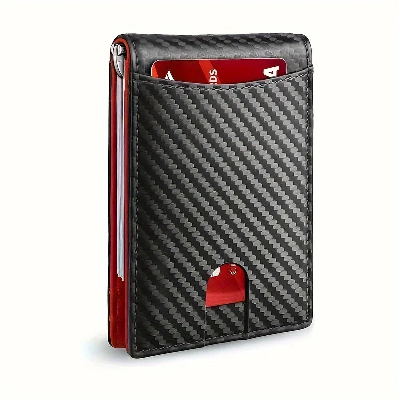 Slim Wallets for Men - Leather Money Clip Mens Wallet - RFID Blocking Front Pocket Bifold Wallet - Minimalist Credit Card Holder mon