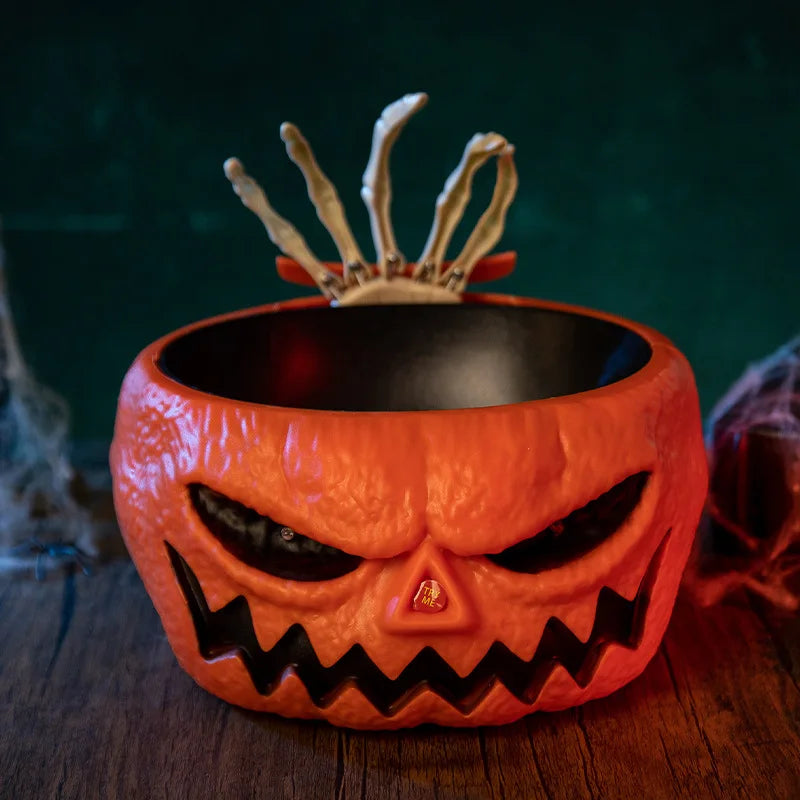 Halloween Electric Ghost Hand Candy Bowl Scary Decor Haunted House Party Prop Prank Costume Accessory