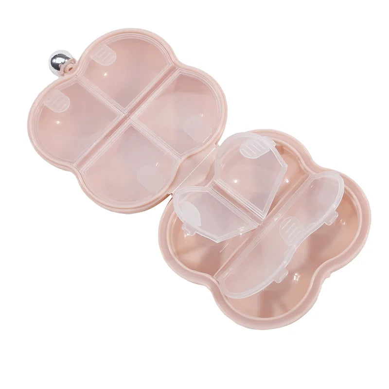 7-Day Portable Flower-Shaped Pill Organizer Compact Medication Divider Box with Individual Compartments for Daily Use