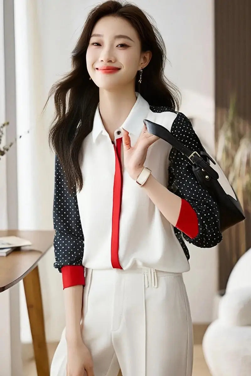 New elegant Women Blouses ladies shirts Blusas Mujer Long Sleeve Shirts causal Tops