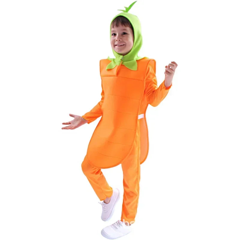 Halloween Kids Girls Boys Children Fruit Vegetable Costume Watermelon Strawberry Banana Tomato Outfit Cute Cosplay Party