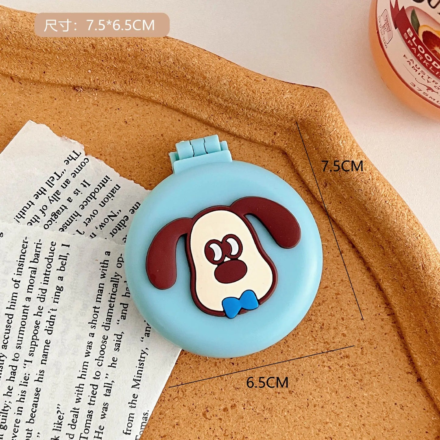 Mini Cute Foldable Head Massager Cartoon Air Bag Hair Comb Air Cushion Comb with Makeup Mirror Portable Hair Styling Comb Tools