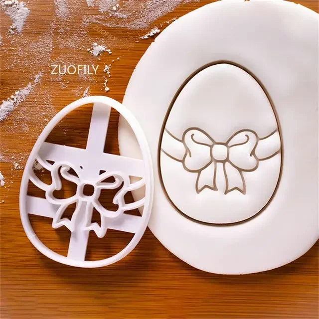 1/4pcs Cute Yoga Rabbit Easter Christmas Plastic Cookie Embossed Mold Fondant Cookie Cutter Bunny Biscuit Mold DIY Baking Tools