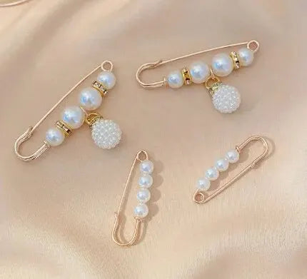 4PCS Waist Adjustment Uniform Clothing Extended Buckle And Waist Adjustment Buckle Pearl Broocated Fashion Decorative Accessorie clothes - unique