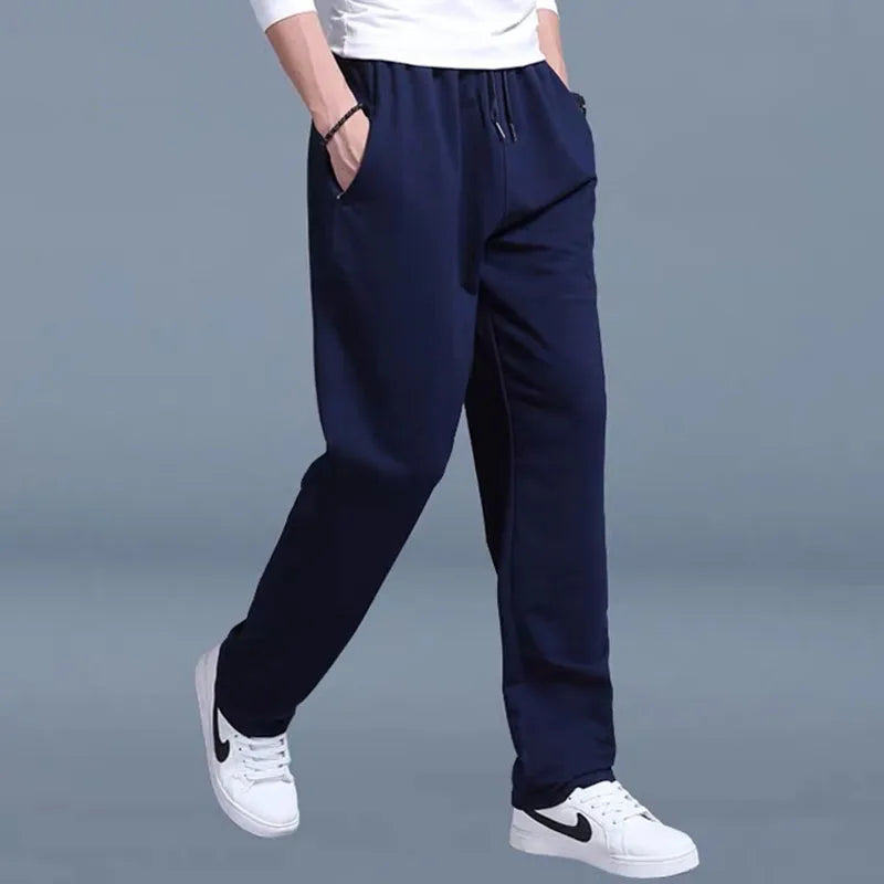 Men's Pants Autumn/Winter New Sport Jogging Trousers Fitness Loose Fit Clothing Solid Color Outfit Streetwear Pants 