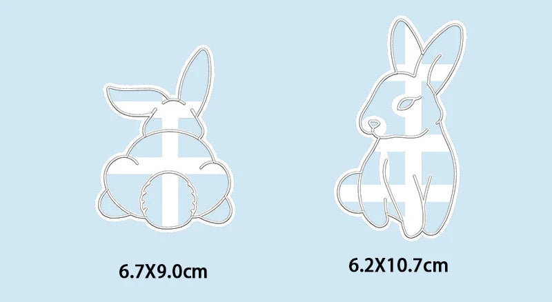 1/4pcs Cute Yoga Rabbit Easter Christmas Plastic Cookie Embossed Mold Fondant Cookie Cutter Bunny Biscuit Mold DIY Baking Tools