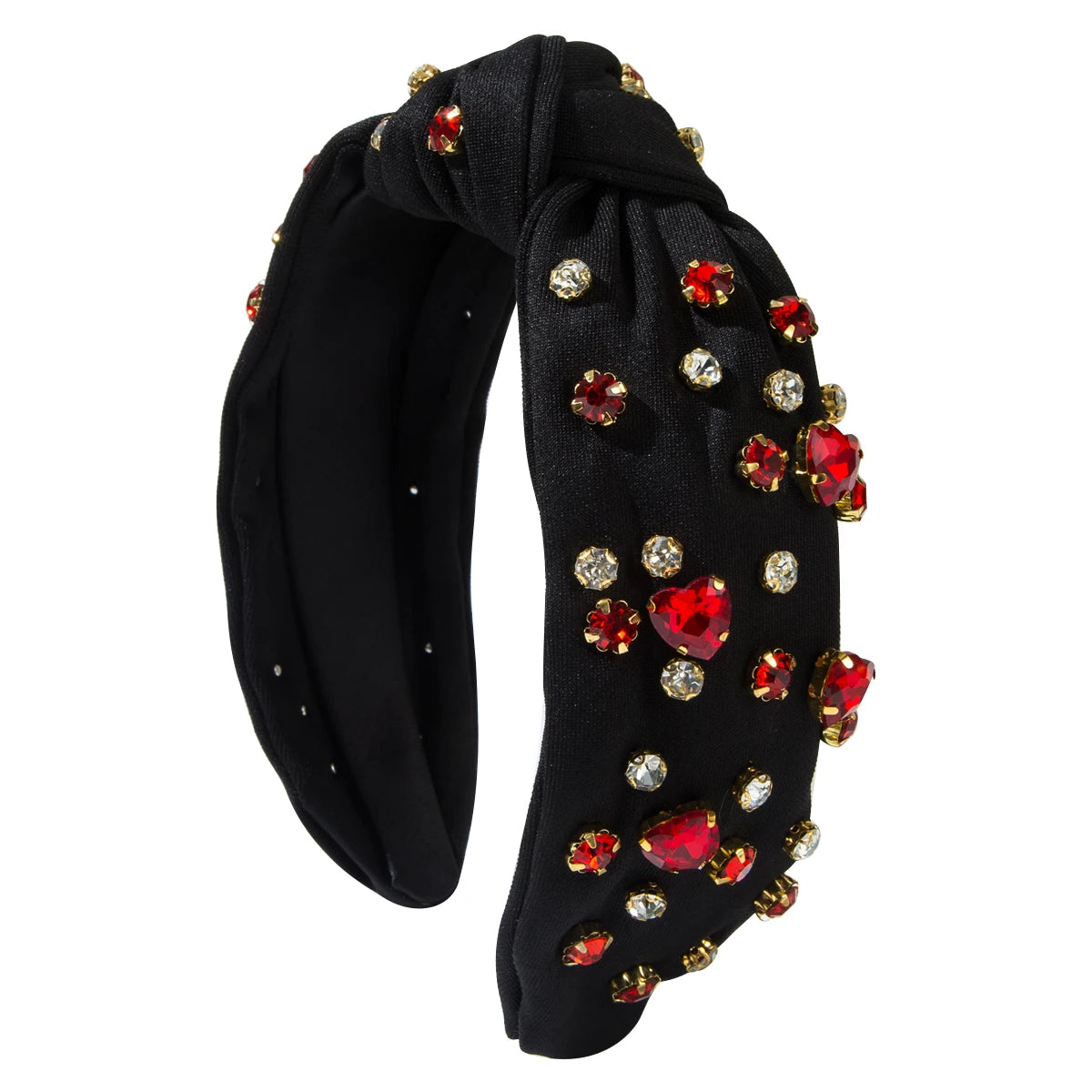 Amazon's New Valentine's Day Headband Korean Version Fashionable Nail Drill Heart-shaped Glass Diamond Decoration Sweet Headband