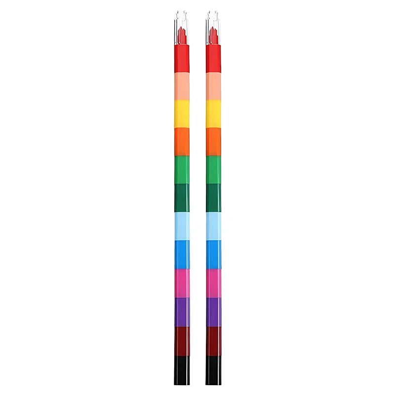 Stackable Crayons 12-Color Building Blocks Crayons Art DIY Drawing Graffiti Supplies Office School Stationery Students Gifts ZYF