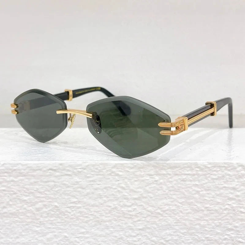 Special Designer Rimless Women's Sunglasses Polygon Luxury Alloy High Quality Brand Men Fashion New Arrival Classical UV400 Z106