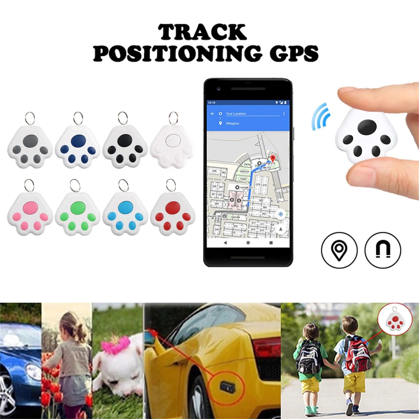 Mini GPS Tracker Bluetooth Anti-Lost Device Pet Kids Bag Wallet Tracking for IOS/ Android Smart Finder Locator Accessories unique shape