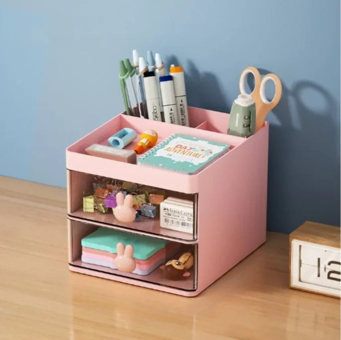 Desktop pen holder, office desk, student desk, pen holder, simple, fashionable, creative, cartoon cute, transparent pen holder, office supplies