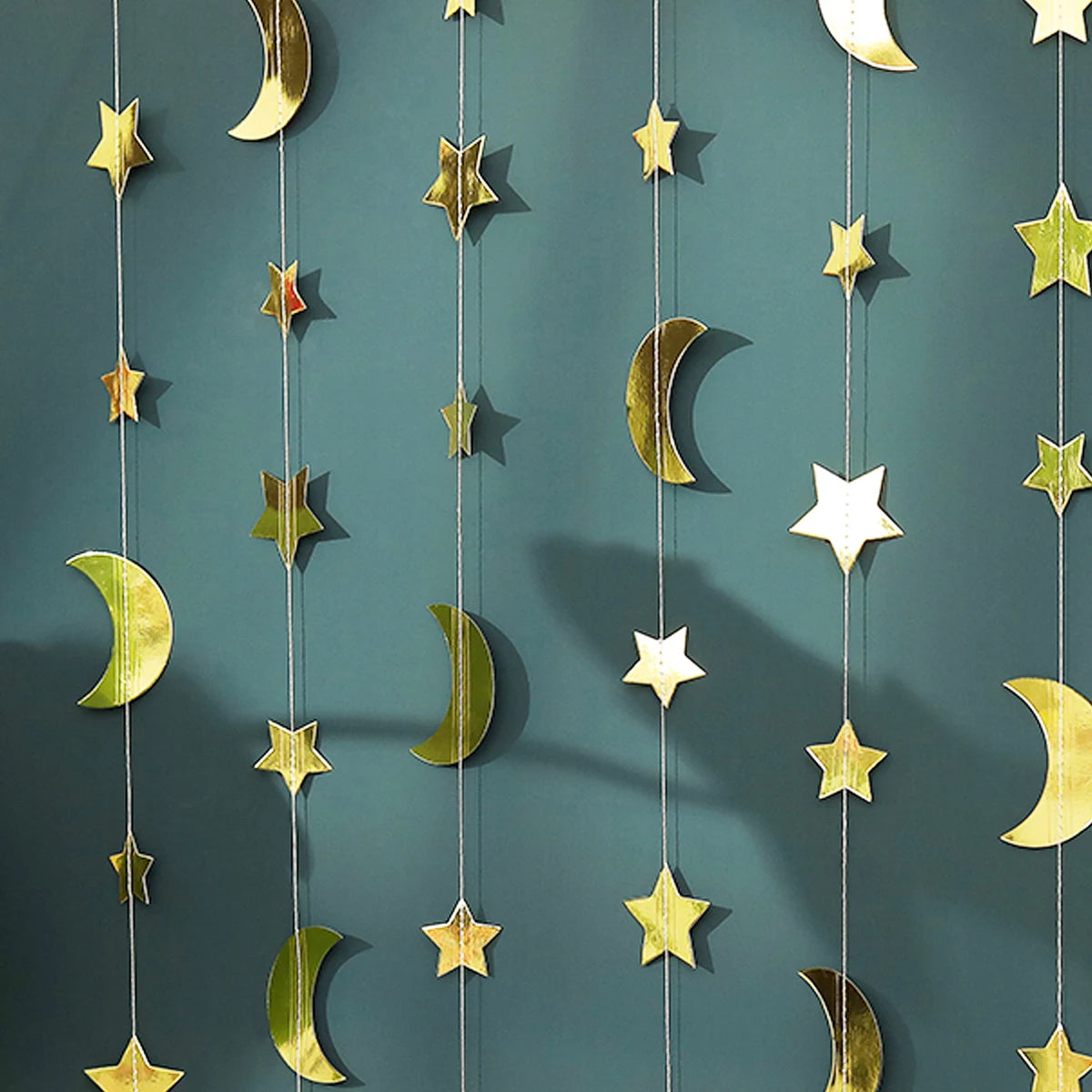 4-meter Ramadan star moon flower pendant flag party decoration scene wall layout 1 set 1 piece.