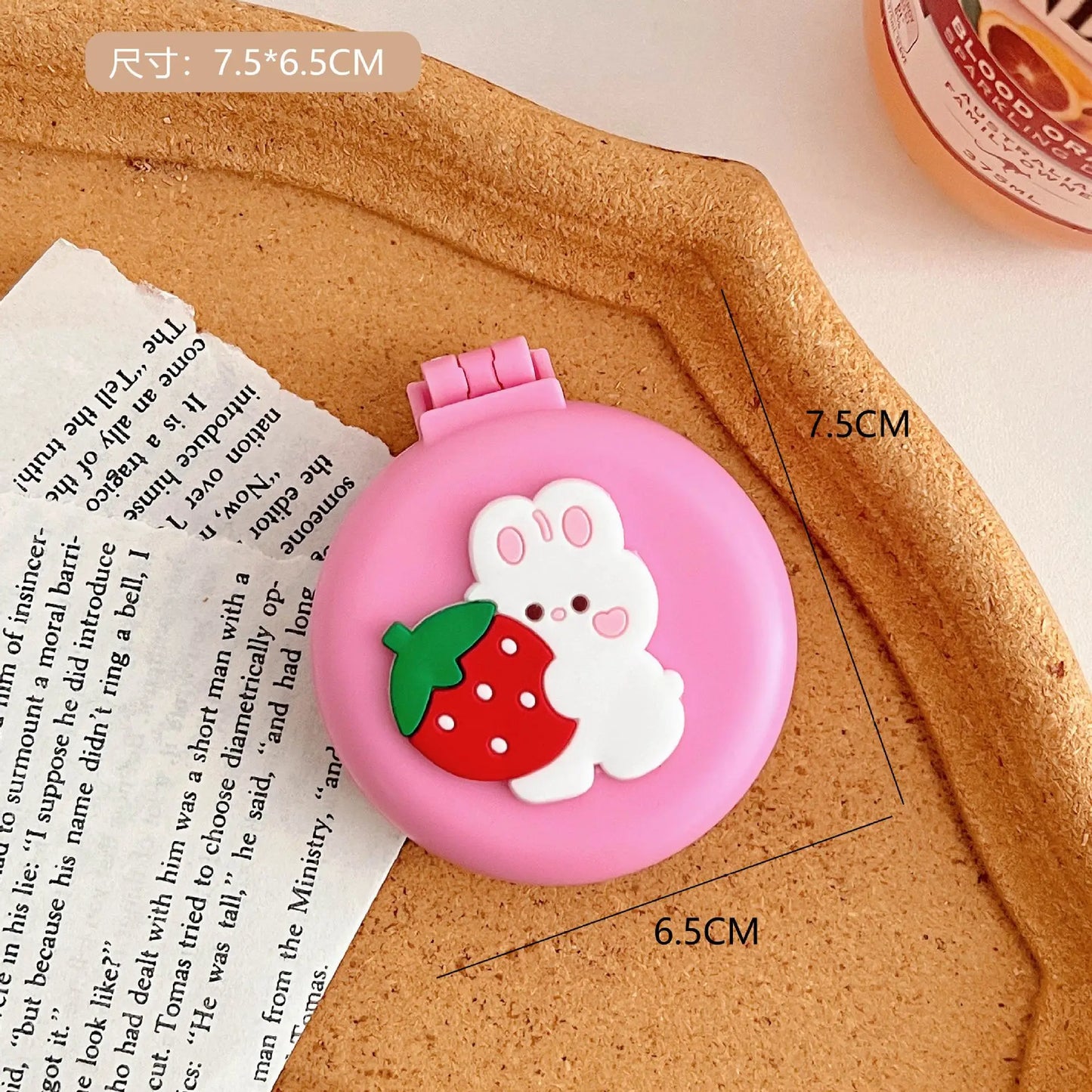 Mini Cute Foldable Head Massager Cartoon Air Bag Hair Comb Air Cushion Comb with Makeup Mirror Portable Hair Styling Comb Tools