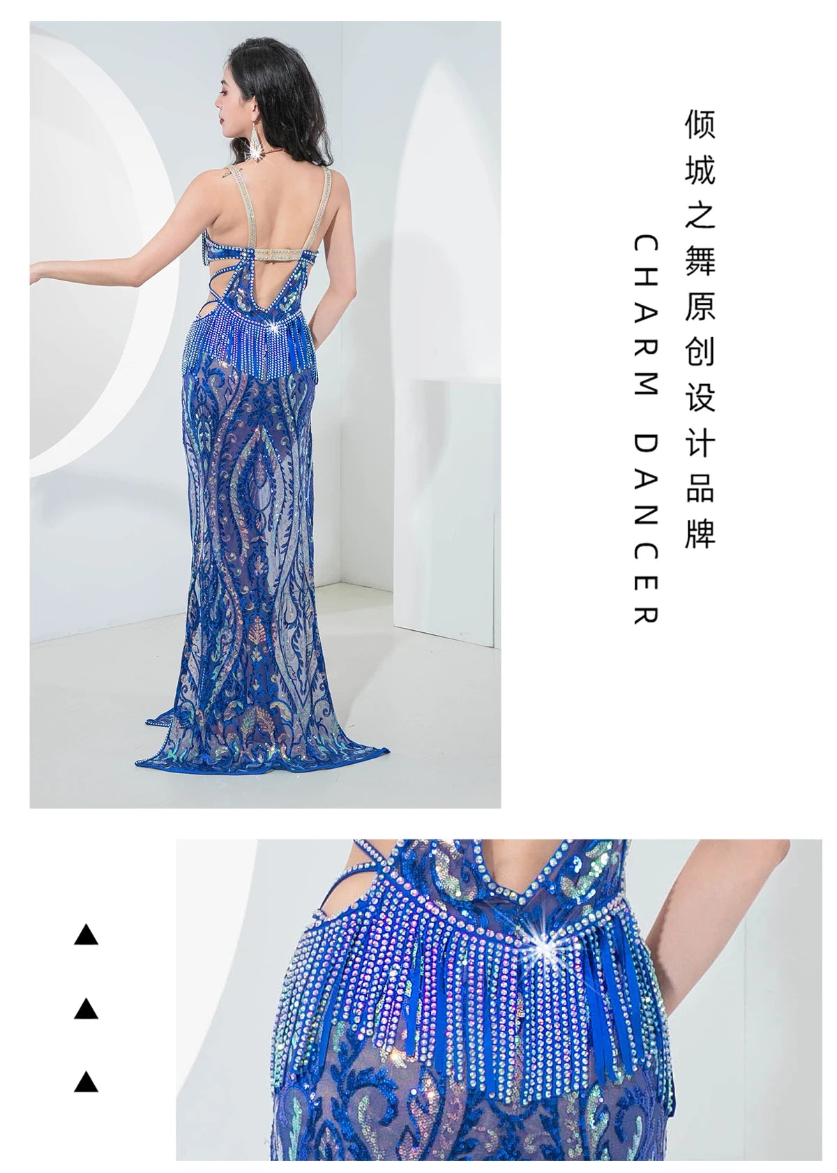 Egyptian Belly Dance Costume BALADI Dress Competition Group Performance Set Embroider Long Maxi Dresses Brilliant Sequins Dress