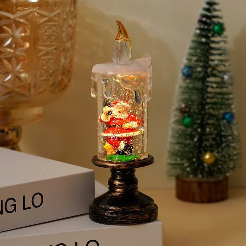 Christmas Decorations Candle Lights Candles Lights Angel Snowflake Crystal Ball Lights Creative Christmas Gifts Desktop Ornament