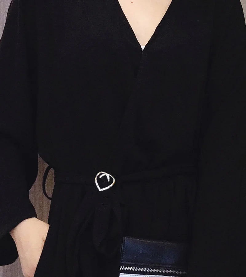 Women Geometric Brooch Clothes Corner Knot Button Ring Shirt Hem T-shirt Scarf Buckle Clothes Decoration Accessories
