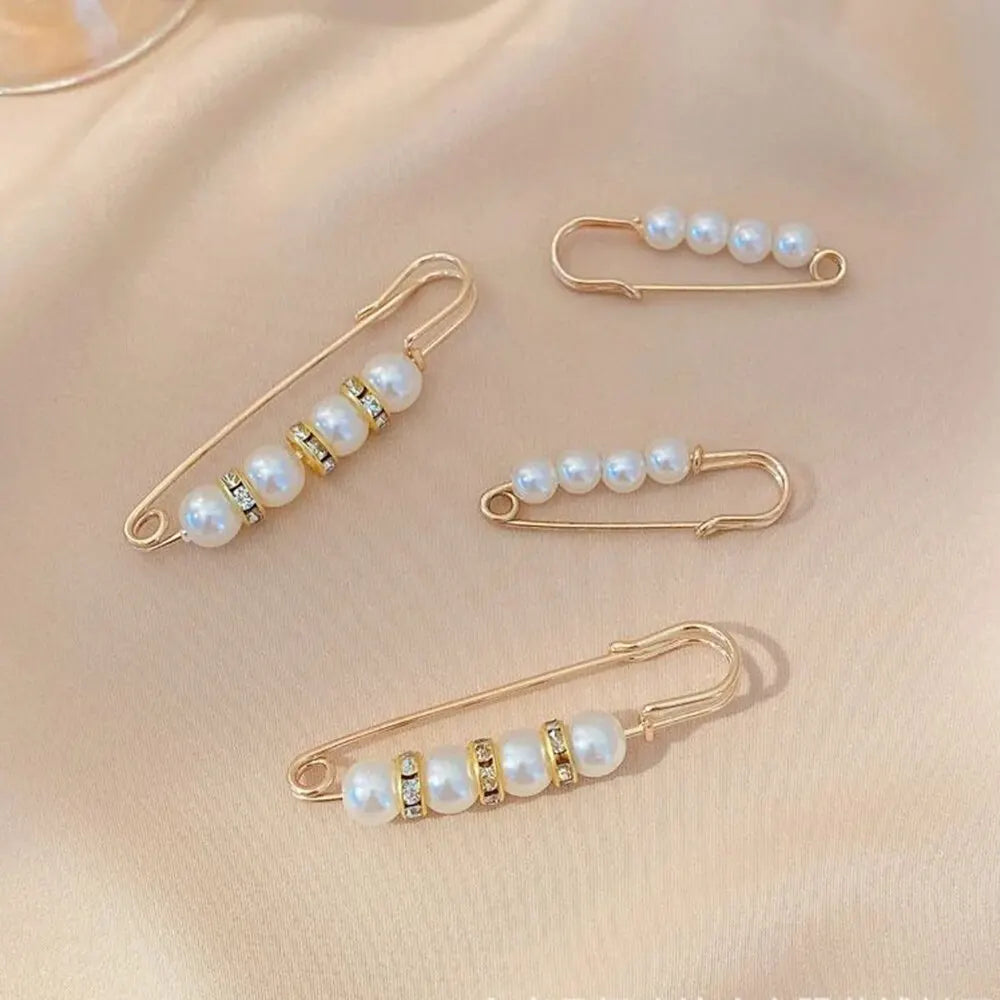 4PCS Waist Adjustment Uniform Clothing Extended Buckle And Waist Adjustment Buckle Pearl Broocated Fashion Decorative Accessorie clothes - unique
