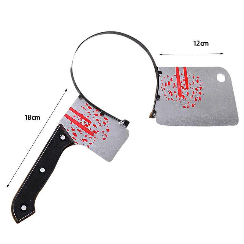 Halloween Hair Hoop Horror Blood Fake Ax Saws Knife Gothic Headband Halloween Party Masquerade Cosplay Prop Decor Accessories