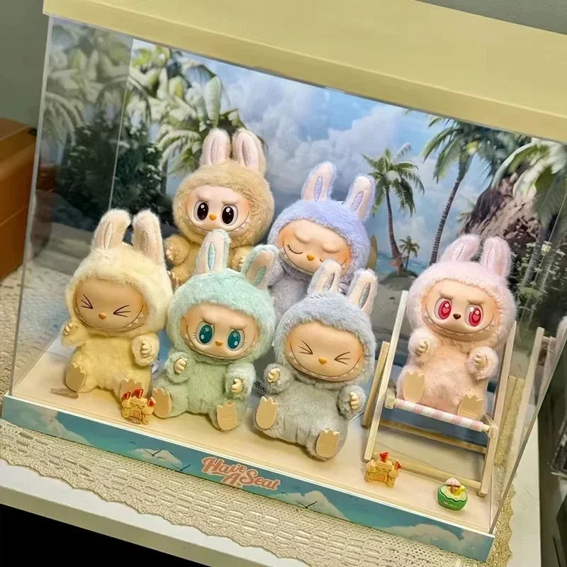 Labubu The Monster Have a Seat Original Replica Secret Edition Box Toy Vinyl Plush Doll Kawai Figurine Bag Charm Bag Pendant