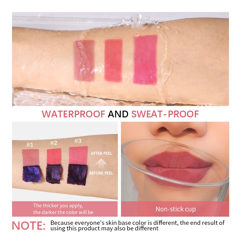 Long Lasting Lip Inks Korean Matte Lip Tint Peel Off Matte Tick for Lips Stick Liquid Lipstick Waterproof Makeup