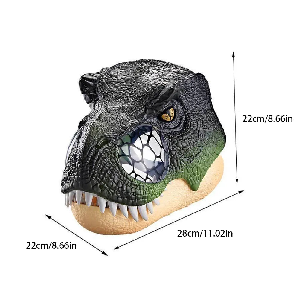 Funny Parties Dinosaur Mask With High Simulation Accuracy Costume Mask Halloween Dino Mask Cosplay Dark green