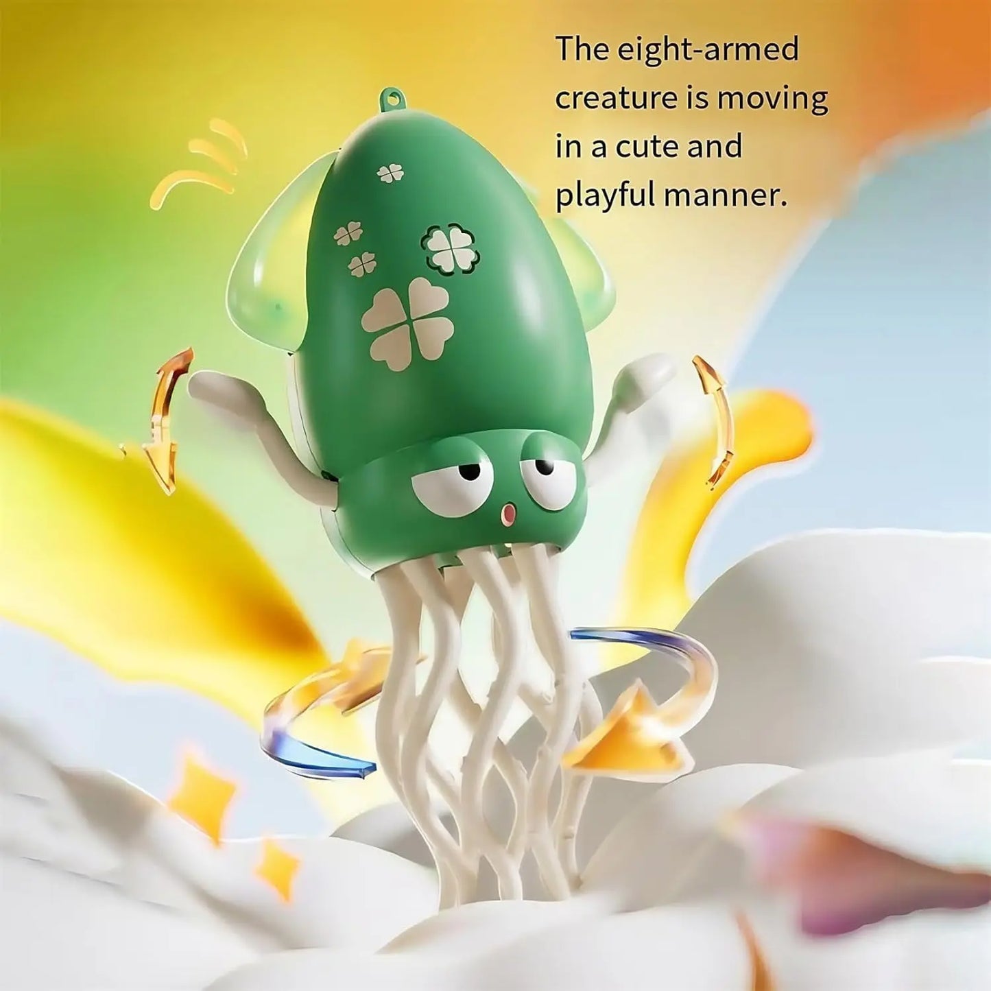 Electric Auto-Avoid Octopus with LED Lights Music Electric Crawling Octopus Toy Stress Relief Gift Octopus Interactive Robotics
