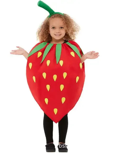 Halloween Kids Girls Boys Children Fruit Vegetable Costume Watermelon Strawberry Banana Tomato Outfit Cute Cosplay Party